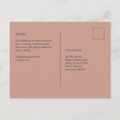 BUDGET Light Terracotta Monochrome WEDDING Briefkaart (Achterkant)