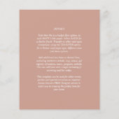 BUDGET Light Terracotta Monochrome WEDDING Flyer (Achterkant)