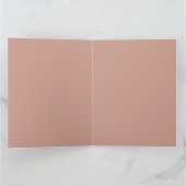 BUDGET Light Terracotta Monochrome WEDDING Kaart (Binnen)