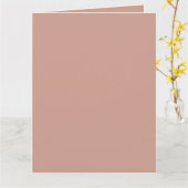 BUDGET Light Terracotta Monochrome WEDDING Kaart (Gele Bloem)