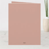 BUDGET Light Terracotta Monochrome WEDDING Kaart (Achterkant)