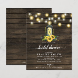 Budget Lights Sunflower Bridal Shower Invitation