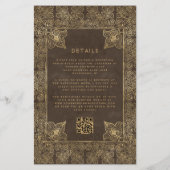 Budget Lijst Bruin Goud QR Code Huwelijk (Achterkant)