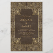 Budget Lijst Bruin Goud QR Code Huwelijk (Voorkant)