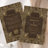 Budget  Lijst Bruin Goud QR Code Huwelijk