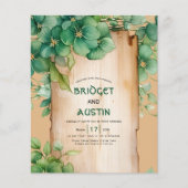 BUDGET Lijst QR code Irish bruiloft uitnodiging (Voorkant)