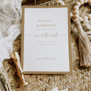 Budget Lijst Sla de datum bekendmaking fotokaart o Save The Date