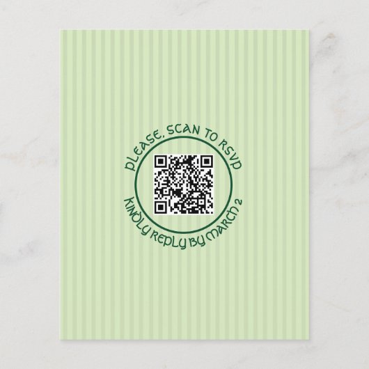 BUDGET Lijst St Patrick's Day huwelijksuitnodiging (Achterkant)