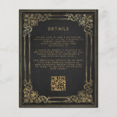Budget Lijst Zwart Goud QR Code Huwelijk (Achterkant)