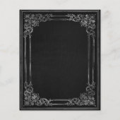 Budget  Lijst Zwart Zilver Huwelijksuitnodiging (Achterkant)