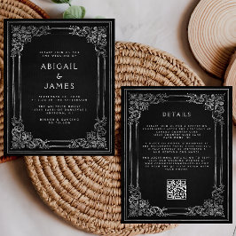 Budget Lijst Zwart Zilver QR Code Huwelijk