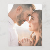 Budget Lila Bloemen & Botanische Huwelijksuitnodig (Achterkant)