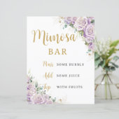 Budget Lila Paarse Roos Bloemen Mimosa Bar (Staand voorkant)