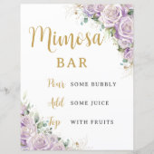 Budget Lila Paarse Roos Bloemen Mimosa Bar (Voorkant)