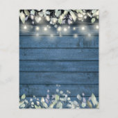 Budget Lila Rustieke Slingerlampen Huwelijksuitnod (Achterkant)