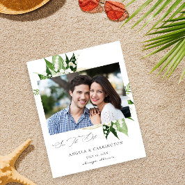 Budget Lily the Valley Floral Save the Date Photo Flyer