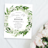 Budget Lily van de Valley Floral Graduation Party Flyer