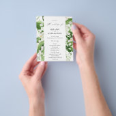 Budget Lily van de Valley Floral Wedding Ceremony Flyer (Hand)