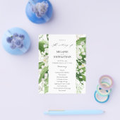 Budget Lily van de Valley Floral Wedding Ceremony Flyer (Enkel)