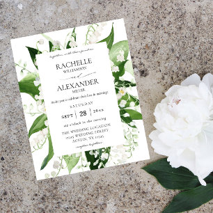 Budget Lily van de Valley White Floral Wedding 2 Flyer
