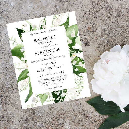 Budget Lily van de Valley White Floral Wedding 2 Flyer