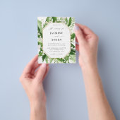 Budget Lily van de Valley White Floral Wedding Flyer (Hand)