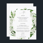 Budget Lily van het Valley Floral Menu<br><div class="desc">** SATIN PAPIER IS PAPIER THIN. UPGRADE HET PAPIER VOOR EEN THICKERPAPIER. HEEFT EEN OPTIE VOOR ENVELOPES. *** Bespaar geld op menu's met een optie voor enveloppen. Maak je gasten klaar voor de geweldige bruiloft met je Lily van de Valley Floral Menus Wil een grotere versie? Bekijk ons collectie Black...</div>