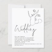 BUDGET Line Art: Black White QR Code Wedding (Voorkant)