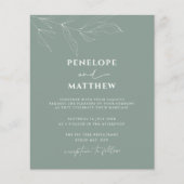 BUDGET Line Art Foliage Sage Weddenschap Flyer (Voorkant)
