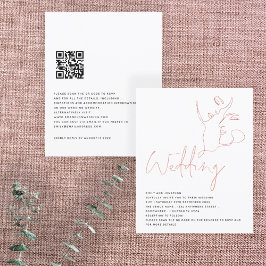 BUDGET Line Art: Roos Gold Glitter QR Weddenschap
