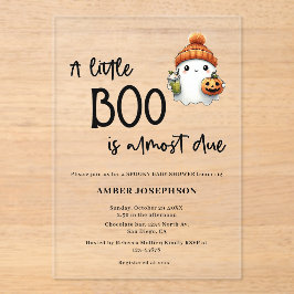 Budget Little Boo Halloween Baby shower Acryl Uitnodigingen