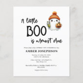 Budget Little Boo Halloween Baby shower Invitation (Voorkant)