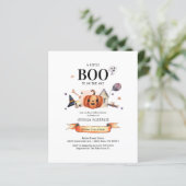Budget Little Boo Halloween Baby shower Invitation (Staand voorkant)