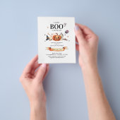 Budget Little Boo Halloween Baby shower Invitation Flyer (Hand)