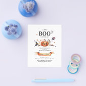 Budget Little Boo Halloween Baby shower Invitation Flyer (Enkel)