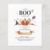 Budget Little Boo Halloween Baby shower Invitation Flyer (Voorkant)