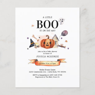 Budget Little Boo Halloween Baby shower Invitation Flyer