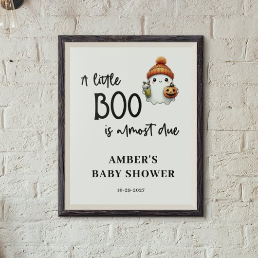 Budget Little Boo Halloween Baby shower Welkom Poster