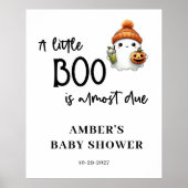 Budget Little Boo Halloween Baby shower Welkom Poster (Voorkant)