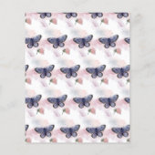 Budget Little Butterfly Baby shower Invite (Achterkant)