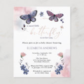 Budget Little Butterfly Baby shower Invite (Voorkant)
