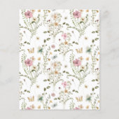 Budget Little Butterfly Girl Baby shower Invite (Achterkant)