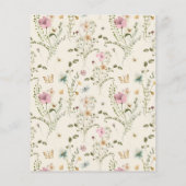 Budget Little Butterfly Girl Baby shower Invite (Achterkant)