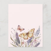 Budget Little Butterfly roze Baby shower Invite (Achterkant)