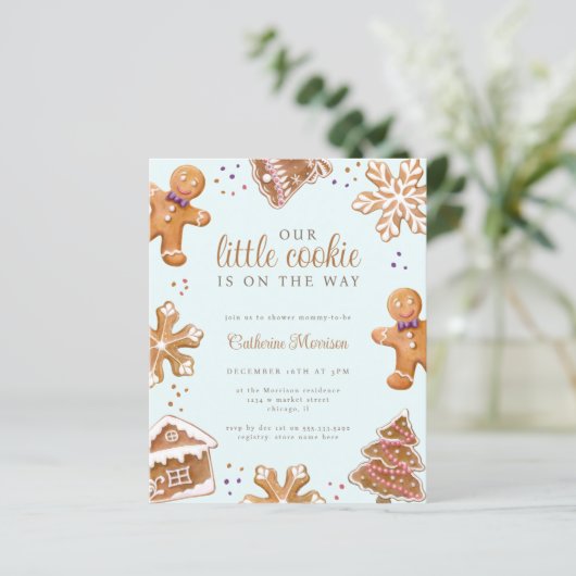 Budget Little Cookie Winter Christmas Baby shower (Staand voorkant)