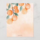 Budget Little Cutie Oranje Baby shower Invitation (Achterkant)