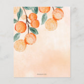 Budget Little Cutie Oranje Baby shower Invitation (Achterkant)