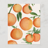 Budget Little Cutie Oranje Baby shower Invitation (Achterkant)