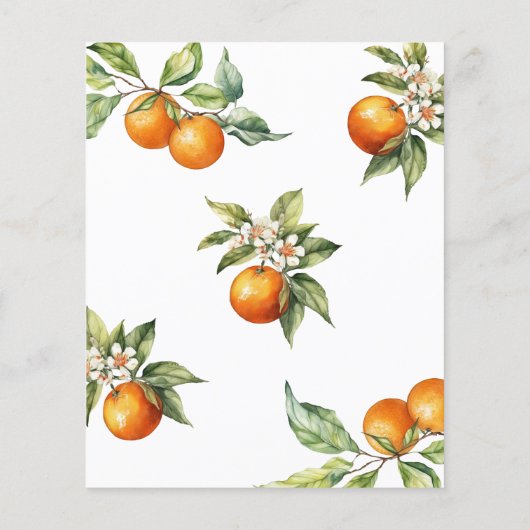 Budget Little Cutie Oranje Baby shower Invitation (Achterkant)