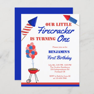 Budget Little Firecracker 1st Birthday 4th of Juli